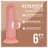 RealRock - realistisk dildo med dobbelt densitet (hudfarvet) - 15,5 cm