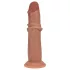 RealRock - dobbelt tæthed realistisk dildo (solbrun) - 15,5 cm