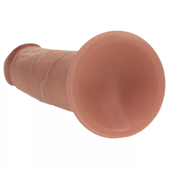 RealRock - dobbelt tæthed realistisk dildo (solbrun) - 15,5 cm