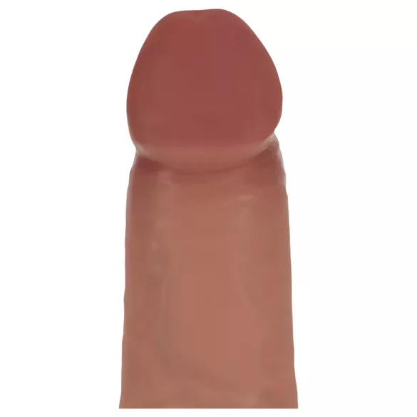 RealRock - dobbelt tæthed realistisk dildo (solbrun) - 15,5 cm