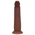 RealRock - dobbeltdensitet realistisk dildo (brun) - 18,5 cm