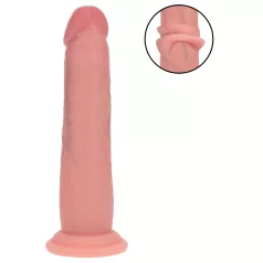   RealRock - dobbelt densitet realistisk dildo (hudfarvet) - 18,5 cm