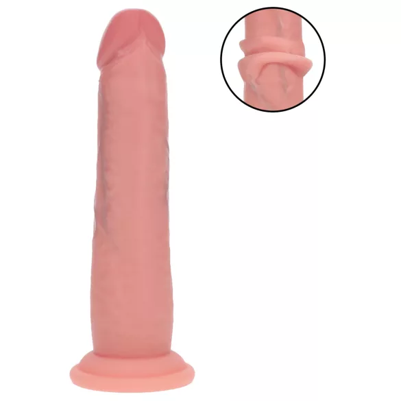 RealRock - dobbelt densitet realistisk dildo (hudfarvet) - 18,5 cm