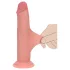 RealRock - dobbelt densitet realistisk dildo (hudfarvet) - 18,5 cm