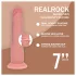 RealRock - dobbelt densitet realistisk dildo (hudfarvet) - 18,5 cm