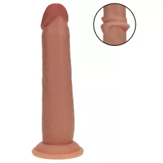   RealRock - dobbelt tæthed realistisk dildo (solbrun) - 20,5 cm