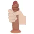 RealRock - dobbelt tæthed realistisk dildo (solbrun) - 20,5 cm