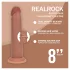 RealRock - dobbelt tæthed realistisk dildo (solbrun) - 20,5 cm