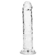   RealRock - realistisk dildo med sugekop (gennemsigtig) - 12,7 cm