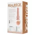 RealRock - dildo med sugekop - vibrator - natur - 18cm