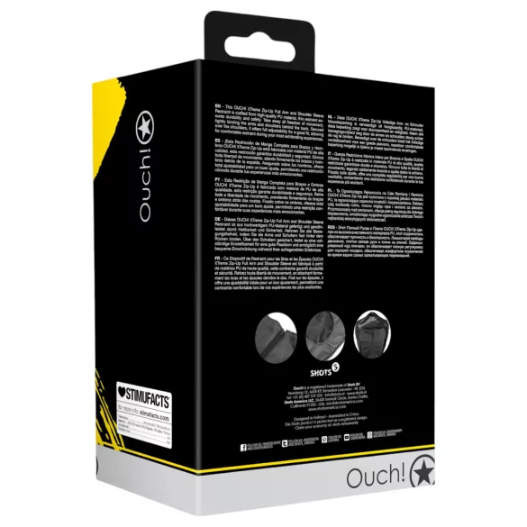 Ouch! - arm binder - justerbar læder - sort