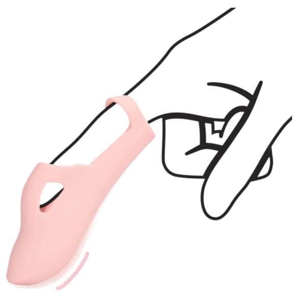 Loveline - rillet finger vibrator (pink)