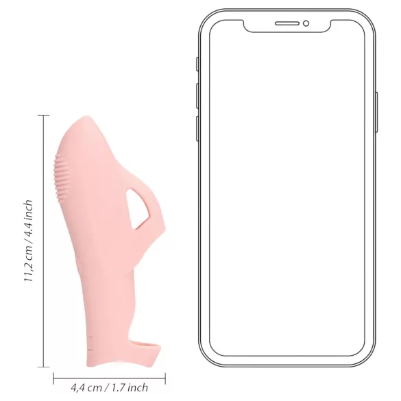 Loveline - finger vibrator - ribbet - pink