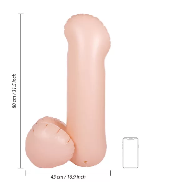 S-Line - Blow Me Up - oppustelig pik-ballon (80 cm)