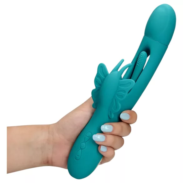 Loveline - klitorisvibrator med tunge og vinger - turkis