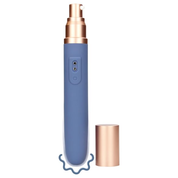Loveline Reise - Genopladelig vibrator med glidecremebeholder (pastelblå)