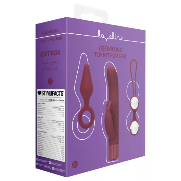 Loveline (S)Explore Toy Kit for Her - 3-delt erotisk gavesæt til kvinder