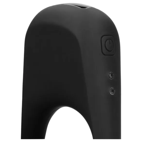 Loveline - opladelig penisring med vibration - sort
