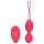 Loveline - rillet vibrerende keglekugle (pink)