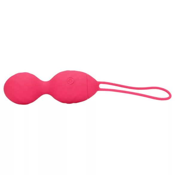 Loveline - vibrerende bækkenbundskugle - rillede - pink
