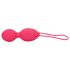 Loveline - rillet vibrerende keglekugle (pink)