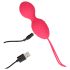 Loveline - rillet vibrerende keglekugle (pink)