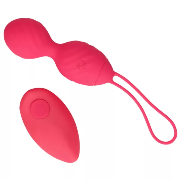 Loveline - vibrerende bækkenbundskugle - rillede - pink