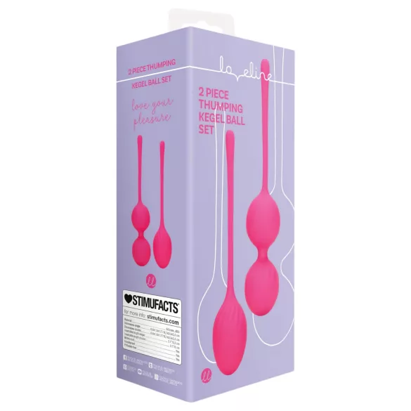 Loveline - bækkenbundskugler sæt - 2 stk - pink