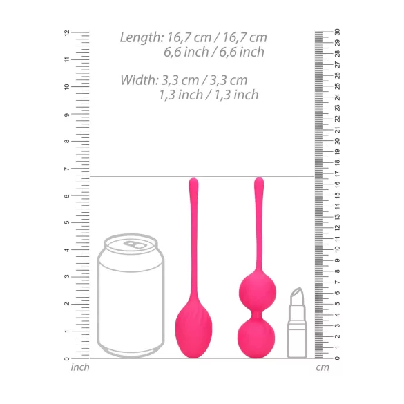 Loveline - bækkenbundskugler sæt - 2 stk - pink