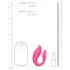 Loveline - parvibrator med fjernbetjening og genopladelig - pink
