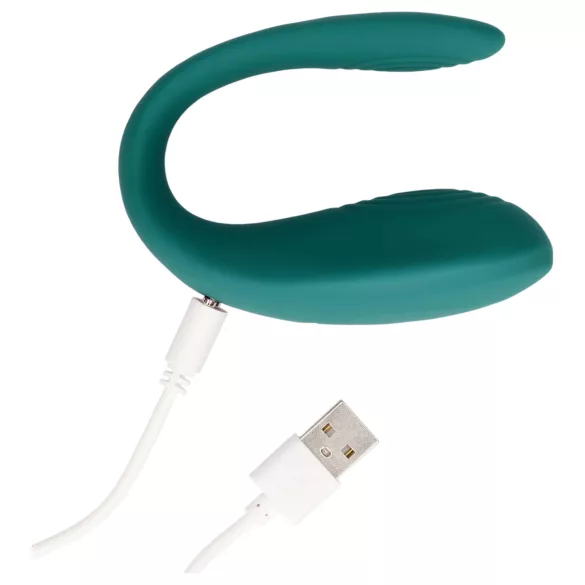Loveline - parvibrator med fjernbetjening - genopladelig, vandtæt - grøn