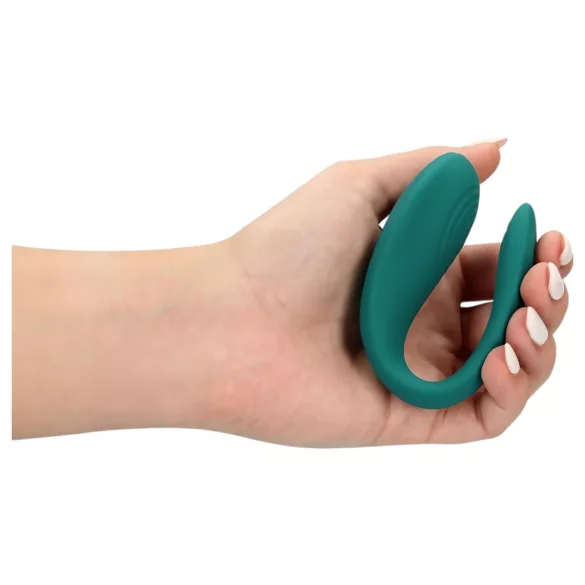 Loveline - parvibrator med fjernbetjening - genopladelig, vandtæt - grøn