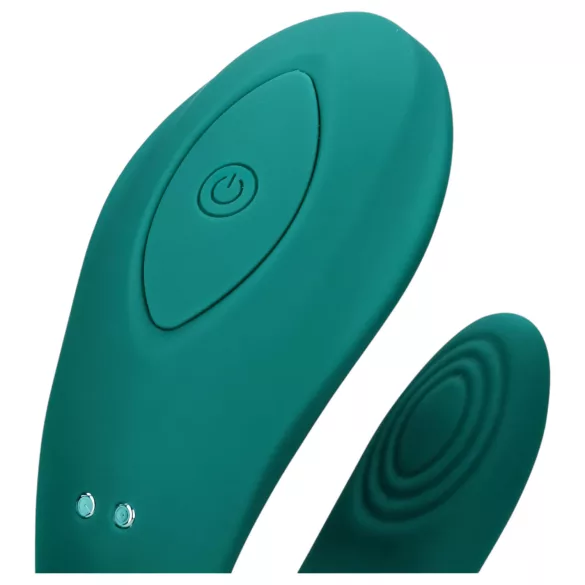 Loveline - parvibrator med fjernbetjening - genopladelig, vandtæt - grøn
