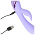 Loveline - genopladelig rabbit-vibrator (lilla)