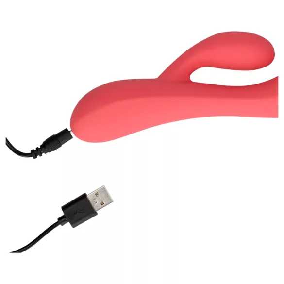 Loveline - rabbit vibrator - genopladelig vandtæt - pink