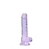 RealRock - realistisk dildo - gennemsigtig lilla - 17cm