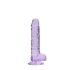 REALROCK - gennemsigtig naturtro dildo - lilla (17 cm)