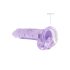 REALROCK - gennemsigtig naturtro dildo - lilla (17 cm)