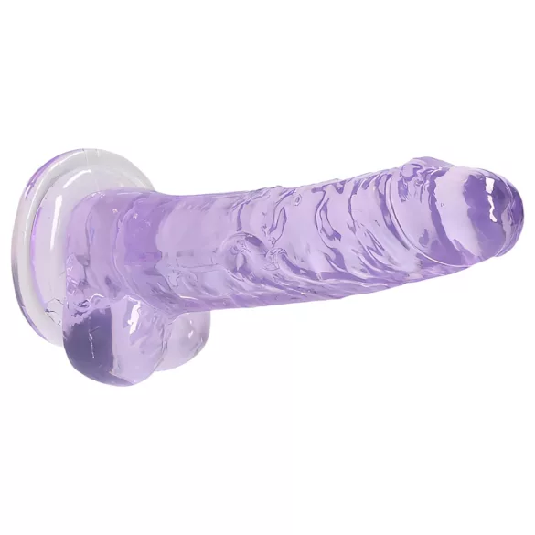 RealRock - realistisk dildo - gennemsigtig lilla - 17cm