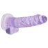 REALROCK - gennemsigtig naturtro dildo - lilla (17 cm)