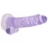 RealRock - realistisk dildo - gennemsigtig lilla - 17cm