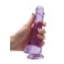 REALROCK - gennemsigtig naturtro dildo - lilla (17 cm)