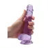 RealRock - realistisk dildo - gennemsigtig lilla - 17cm