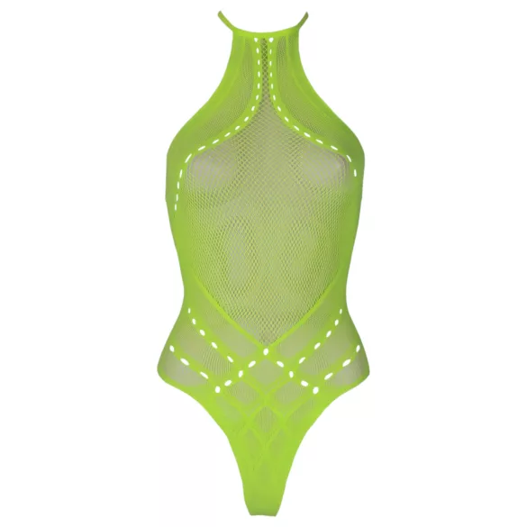 Ouch! - body med stropper - selvlysende - neon grøn