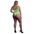 Ouch! - Selvlysende stroppet body (neon grøn) - XL-4XL