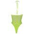 Ouch! - Selvlysende stroppet body (neon grøn) - XL-4XL