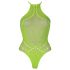 Ouch! - Selvlysende stroppet body (neon grøn) - XL-4XL