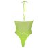 Ouch! - Selvlysende stroppet body (neon grøn) - XL-4XL