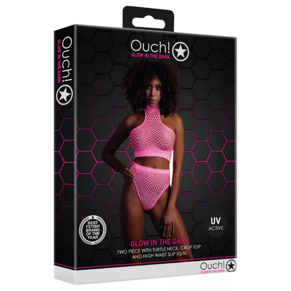 Ouch! - undertøjssæt - selvlysende - pink