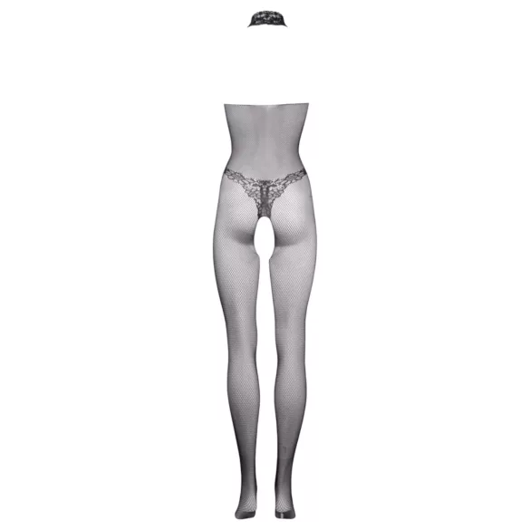 Le Désir - blonde net catsuit - sort - S-XL
